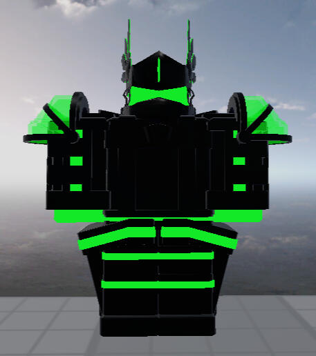 Viridescent Knight (1,500 Robux) [ Please note, that there is an absurd amount of WeldConstraints ]